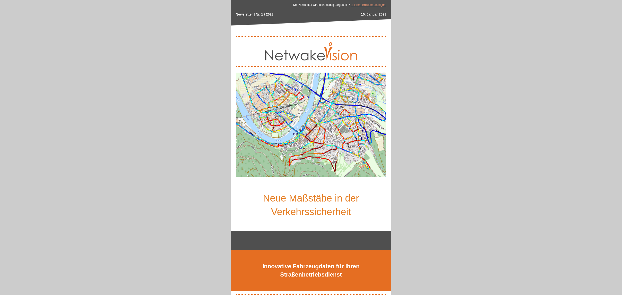 Titel Newsletter 1 / 2023 Newsletter 1 / 2023 Innovative Nutzung von Fahrzeugdaten